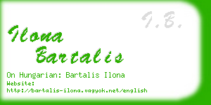 ilona bartalis business card